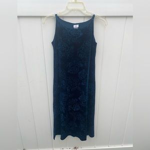 Blue Velvet Sparkly Midi Dress